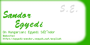 sandor egyedi business card